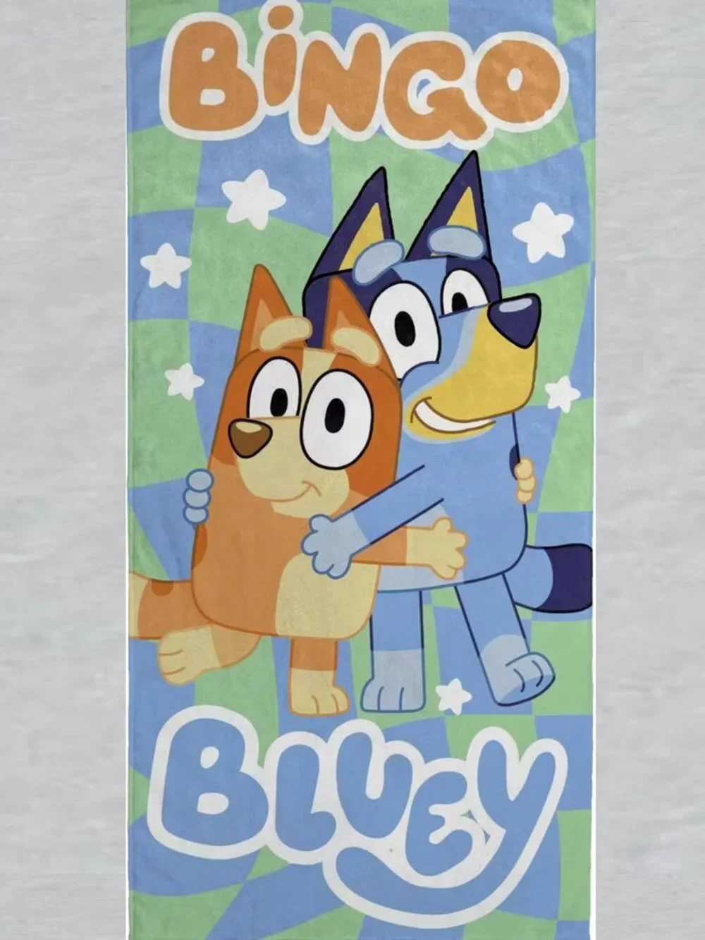 Bluey Hug Ya Beach Towel Measures 28 x 58 Inches